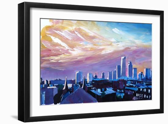 Boston Massachusetts Skyline At Sunrise-Markus Bleichner-Framed Art Print