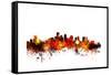 Boston Massachusetts Skyline-Michael Tompsett-Framed Stretched Canvas