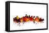 Boston Massachusetts Skyline-Michael Tompsett-Framed Stretched Canvas