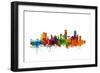 Boston Massachusetts Skyline-Michael Tompsett-Framed Premium Giclee Print