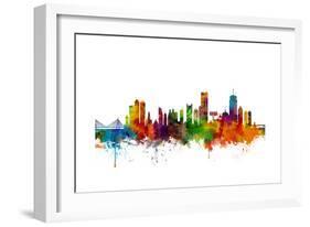 Boston Massachusetts Skyline-Michael Tompsett-Framed Art Print