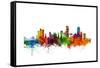 Boston Massachusetts Skyline-Michael Tompsett-Framed Stretched Canvas