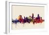 Boston Massachusetts Skyline-Michael Tompsett-Framed Premium Giclee Print