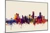 Boston Massachusetts Skyline-Michael Tompsett-Mounted Art Print