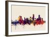 Boston Massachusetts Skyline-Michael Tompsett-Framed Art Print