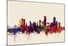 Boston Massachusetts Skyline-Michael Tompsett-Mounted Art Print