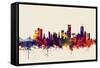Boston Massachusetts Skyline-Michael Tompsett-Framed Stretched Canvas