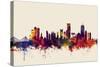 Boston Massachusetts Skyline-Michael Tompsett-Stretched Canvas