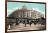 Boston, Massachusetts - South Station with Elevated Train-Lantern Press-Framed Art Print