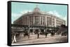 Boston, Massachusetts - South Station with Elevated Train-Lantern Press-Framed Stretched Canvas