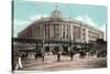 Boston, Massachusetts - South Station with Elevated Train-Lantern Press-Stretched Canvas