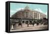 Boston, Massachusetts - South Station with Elevated Train-Lantern Press-Framed Stretched Canvas
