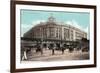 Boston, Massachusetts - South Station with Elevated Train-Lantern Press-Framed Premium Giclee Print