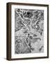 Boston Massachusetts Street Map-Michael Tompsett-Framed Art Print