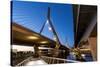 Boston, Massachusetts, USA. Leonard P. Zakam Bunker Hill Bridge.-Brent Bergherm-Stretched Canvas