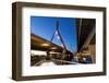 Boston, Massachusetts, USA. Leonard P. Zakam Bunker Hill Bridge.-Brent Bergherm-Framed Photographic Print