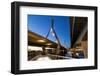 Boston, Massachusetts, USA. Leonard P. Zakam Bunker Hill Bridge.-Brent Bergherm-Framed Photographic Print