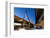 Boston, Massachusetts, USA. Leonard P. Zakam Bunker Hill Bridge.-Brent Bergherm-Framed Photographic Print