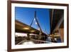 Boston, Massachusetts, USA. Leonard P. Zakam Bunker Hill Bridge.-Brent Bergherm-Framed Photographic Print