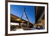 Boston, Massachusetts, USA. Leonard P. Zakam Bunker Hill Bridge.-Brent Bergherm-Framed Premium Photographic Print