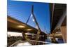 Boston, Massachusetts, USA. Leonard P. Zakam Bunker Hill Bridge.-Brent Bergherm-Mounted Premium Photographic Print