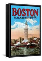 Boston Massachusetts-null-Framed Stretched Canvas