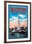 Boston Massachusetts-null-Framed Art Print