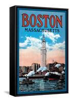 Boston Massachusetts-null-Framed Stretched Canvas
