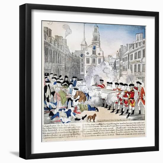 Boston Massacre, 1770-Paul Revere-Framed Giclee Print