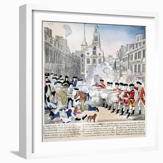 Boston Massacre, 1770-Paul Revere-Framed Giclee Print