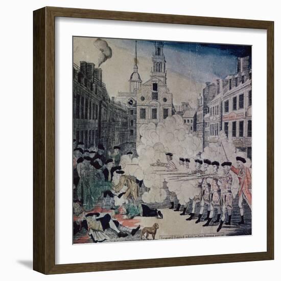 Boston Massacre, March 5,1770-Paul Revere-Framed Giclee Print