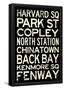 Boston MBTA Stations Vintage Subway Travel Poster-null-Framed Poster