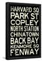 Boston MBTA Stations Vintage Subway Travel Poster-null-Framed Poster