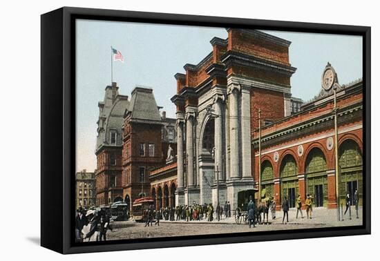 Boston: North Station-null-Framed Stretched Canvas