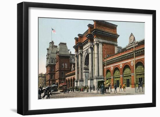 Boston: North Station-null-Framed Giclee Print