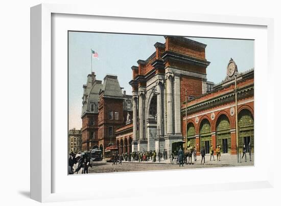 Boston: North Station-null-Framed Giclee Print