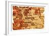 Boston Old Map-Pontuse-Framed Art Print