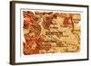 Boston Old Map-Pontuse-Framed Art Print