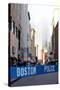 Boston Police Barrier-Mr Doomits-Stretched Canvas