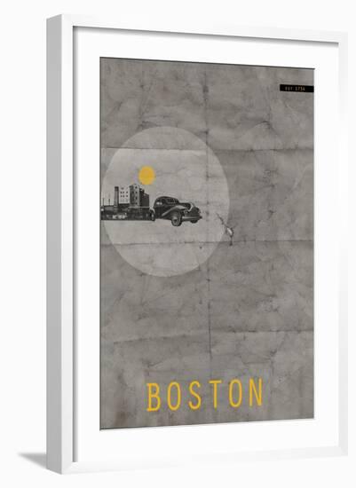 Boston Poster-NaxArt-Framed Art Print