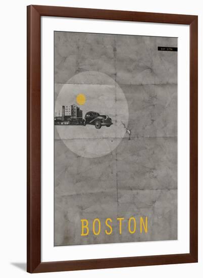 Boston Poster-NaxArt-Framed Premium Giclee Print