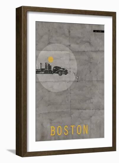 Boston Poster-NaxArt-Framed Art Print