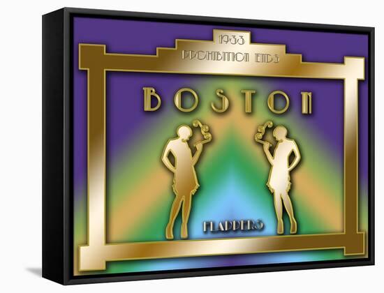 Boston Prohibition-Art Deco Designs-Framed Stretched Canvas