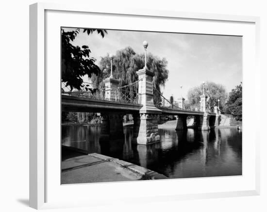 Boston Public Garden Suspension Bridge-null-Framed Photo