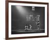 Boston Red Sox Player Ted Williams, While Watching Pitcher Warm-up. Catcher Sherm Lollar-Frank Scherschel-Framed Premium Photographic Print