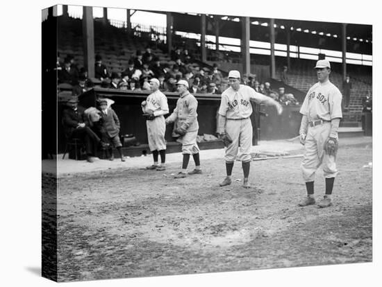 Boston Red Sox Players, Baseball Photo No.2 - Boston, MA-Lantern Press-Stretched Canvas