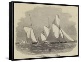 Boston Regatta, the Start for the Member's Cup-Edwin Weedon-Framed Stretched Canvas