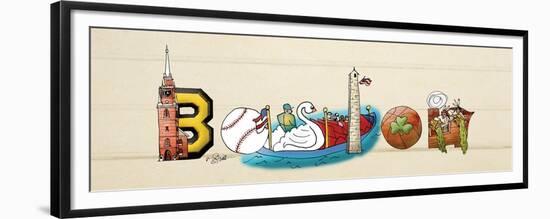 Boston Sign-Diane Stimson-Framed Premium Giclee Print