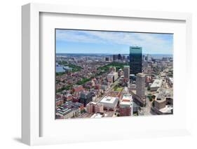 Boston Skyline Aerial View Panorama with Skyscrapers and Charles River.-Songquan Deng-Framed Photographic Print