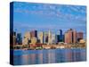 Boston Skyline and Harbor, Massachusetts-null-Stretched Canvas